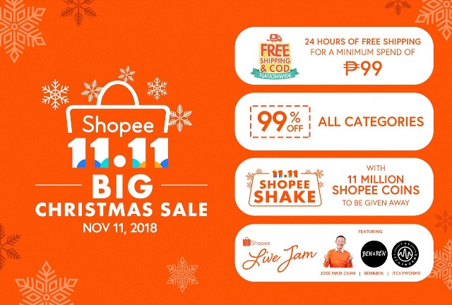 Shopee Philippines Facebook Live Jam on 11.11 Bg Christmas Sale