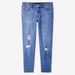 Uniqlo Womens Mid Rise Relaxed Tapered Ankle Jeans