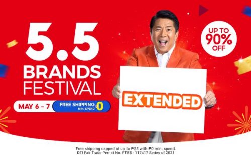 Shopee 5.5 Brands Festival Sale Extended