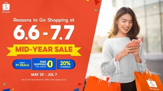 Go Shopping on Shopee 6.6-7.7 Mid-Year Sale